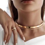 Conjunto de joias clássico colar pulseira brincos e gargantilha Conjunto de três...